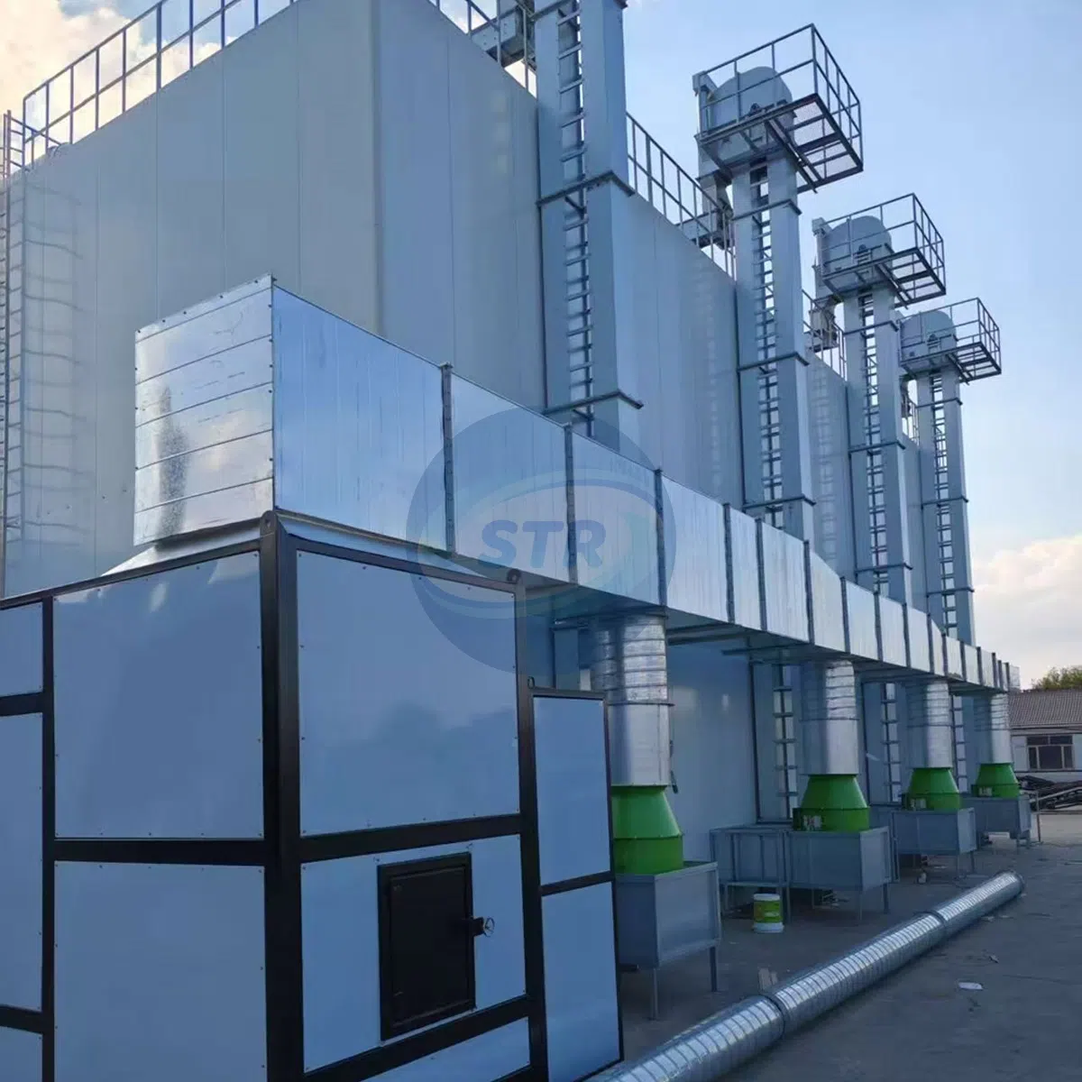 Cụm sấy lúa thương mại 4 máy