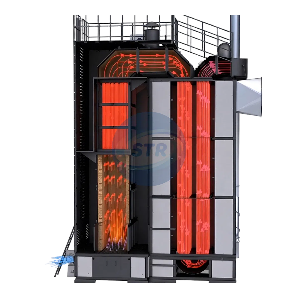 Теплогенератор на рисовой шелухе 5SL-300